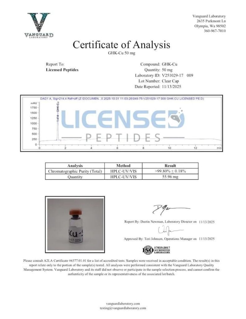 Licensed Peptides Purity Test Reports